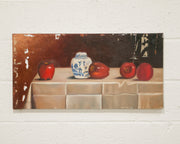 Apples on a Silk Table Oil Painting