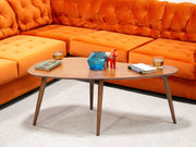 Walnut Boomerang Coffee Table