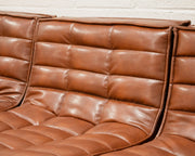 Recycled Leather 4 Piece and Ottoman Juno Sofa