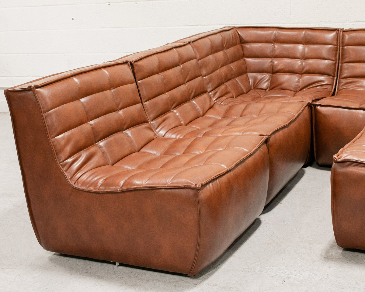 Recycled Leather 5 Piece Juno Sofa