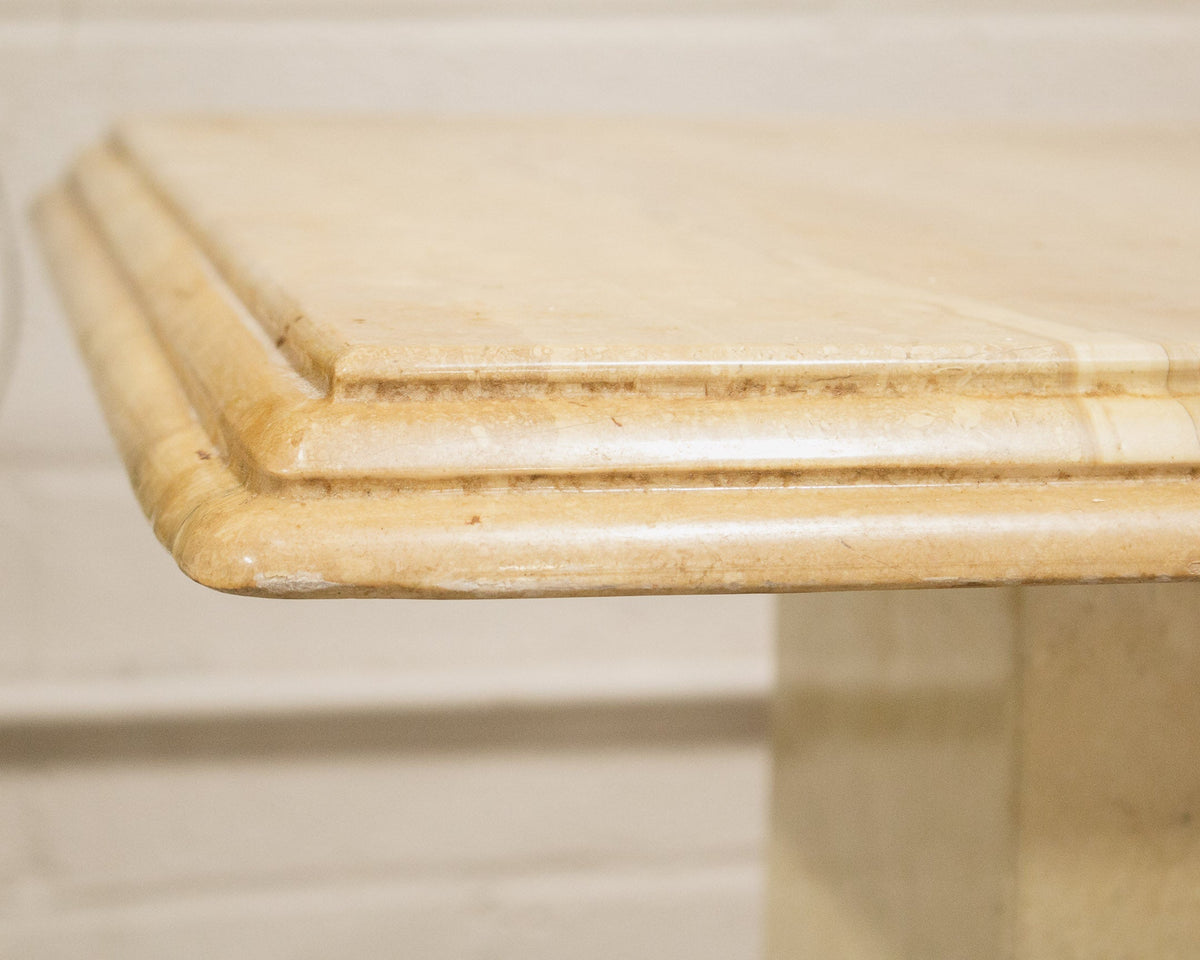 Travertine Post Modern Side Coffee Table Small