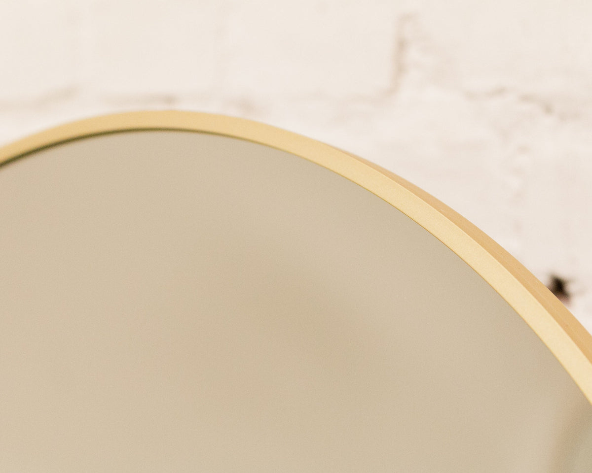 Brass Arch Floor Mirror