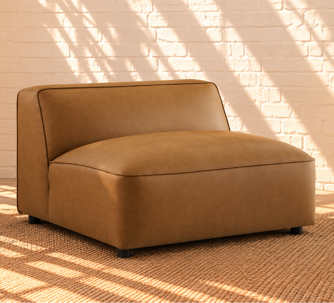 Florence Four Piece Sectional Sofa in Caramel