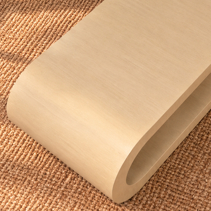 Gracielle Sculptural Coffee Table in Natural Oak