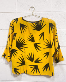 Vintage Yellow and Black Blouse (6)
