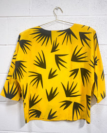 Vintage Yellow and Black Blouse (6)