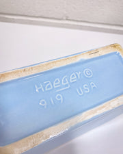 Vintage Blue Haeger Ceramic Napkin Holder