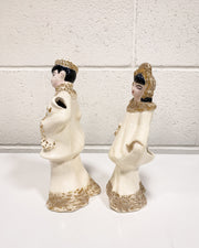 Vintage Florence Ceramics Asian Couple Figurines