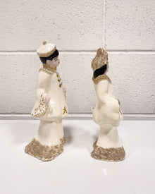 Vintage Florence Ceramics Asian Couple Figurines