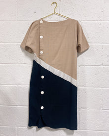 Vintage Dress in Beige and Black