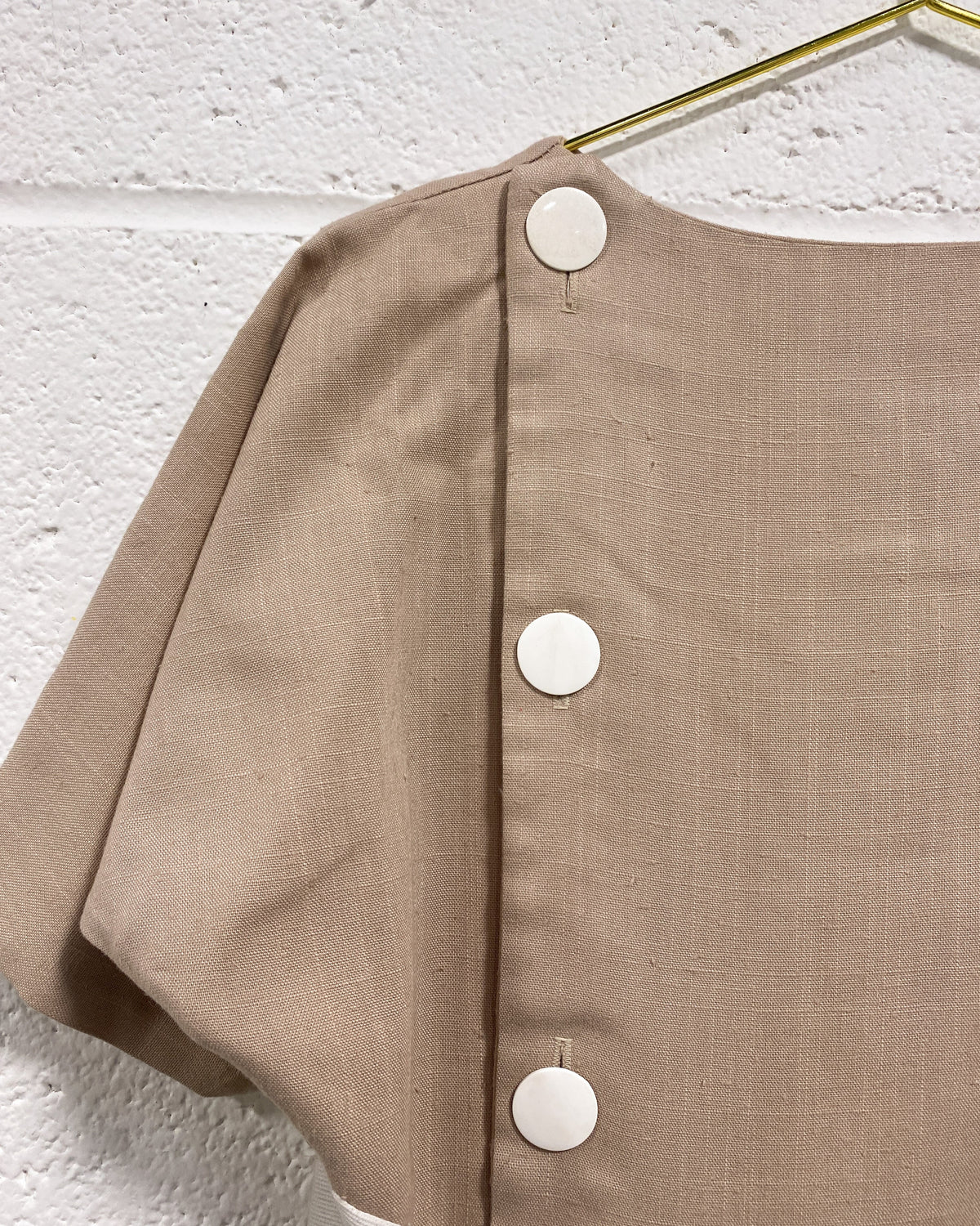 Vintage Dress in Beige and Black