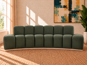 Jackie Velvet Sofa in Olive