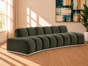 Jackie Velvet Sofa in Olive