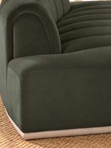 Jackie Velvet Sofa in Olive