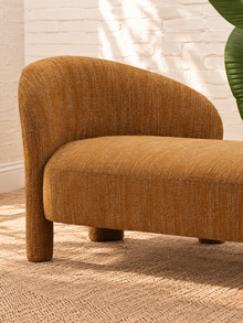 Jessie Upholstered Chaise Lounge in Ochre