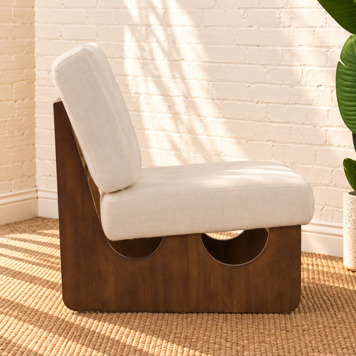 Karyl Accent Chair in Ivory