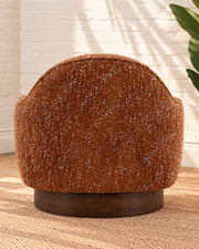 Katiana Swivel Accent Chair in Rust