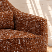 Katiana Swivel Accent Chair in Rust