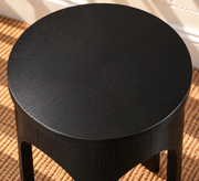 Kaylee Sculptural Side Table in Charcoal