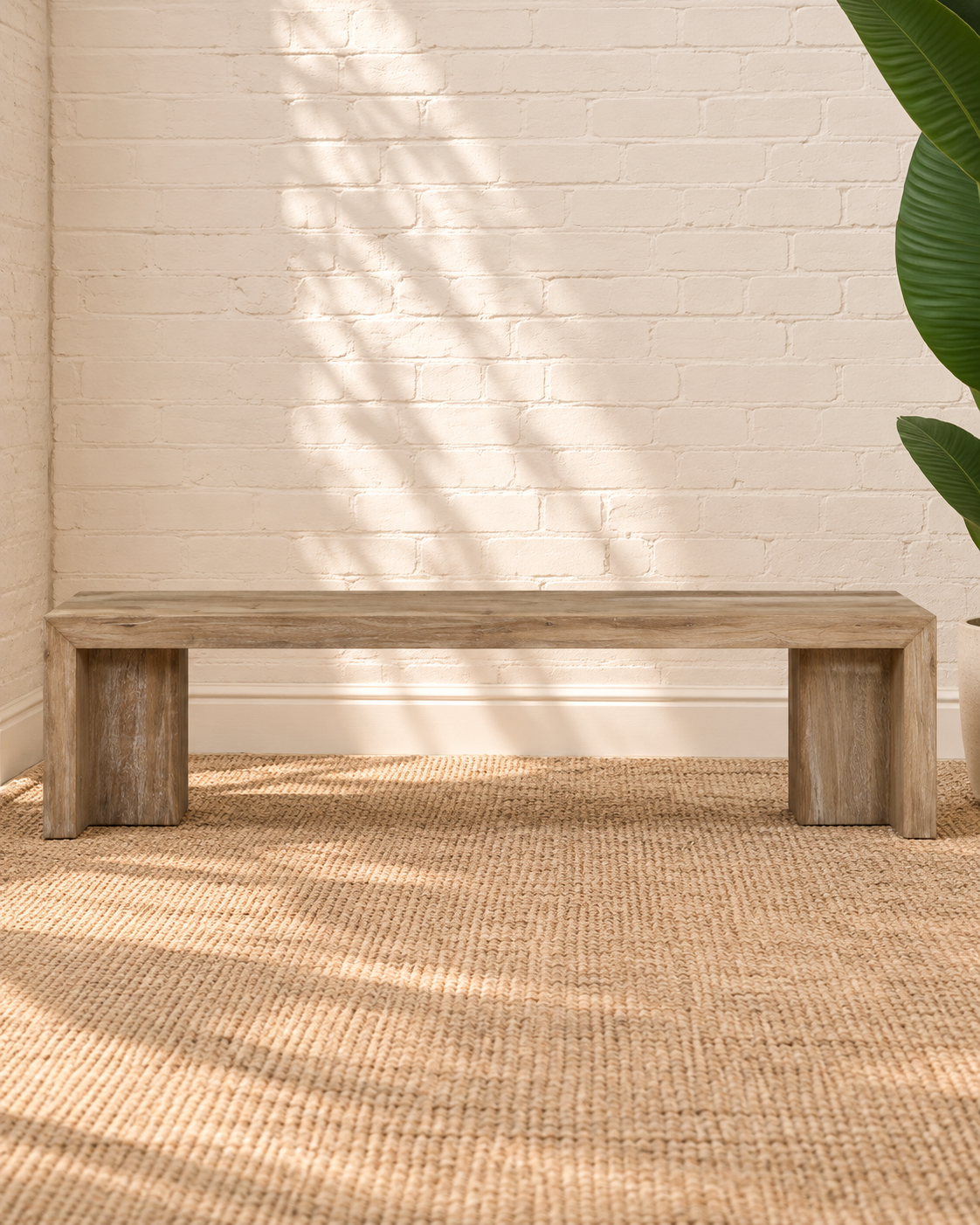 Kollie Wood Bench in Natural