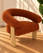 Kourtney Accent Chair in Burnt Orange