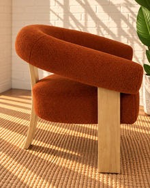 Kourtney Accent Chair in Burnt Orange