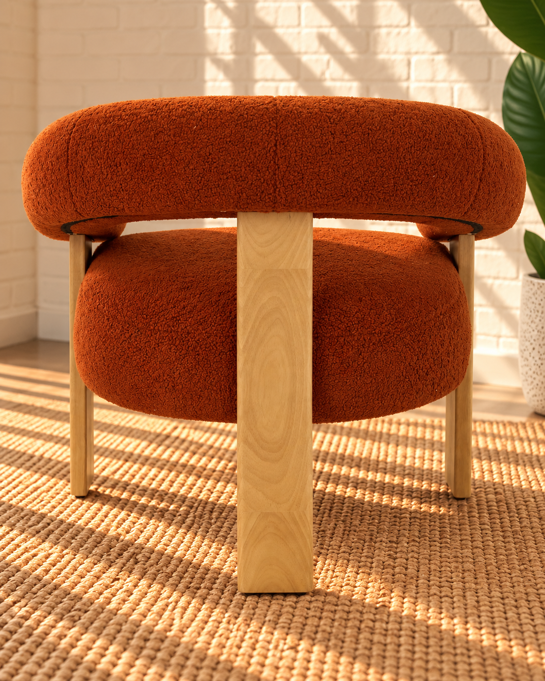 Kourtney Accent Chair in Burnt Orange