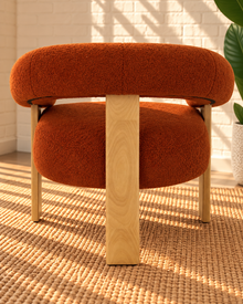 Kourtney Accent Chair in Burnt Orange