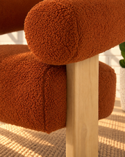 Kourtney Accent Chair in Burnt Orange
