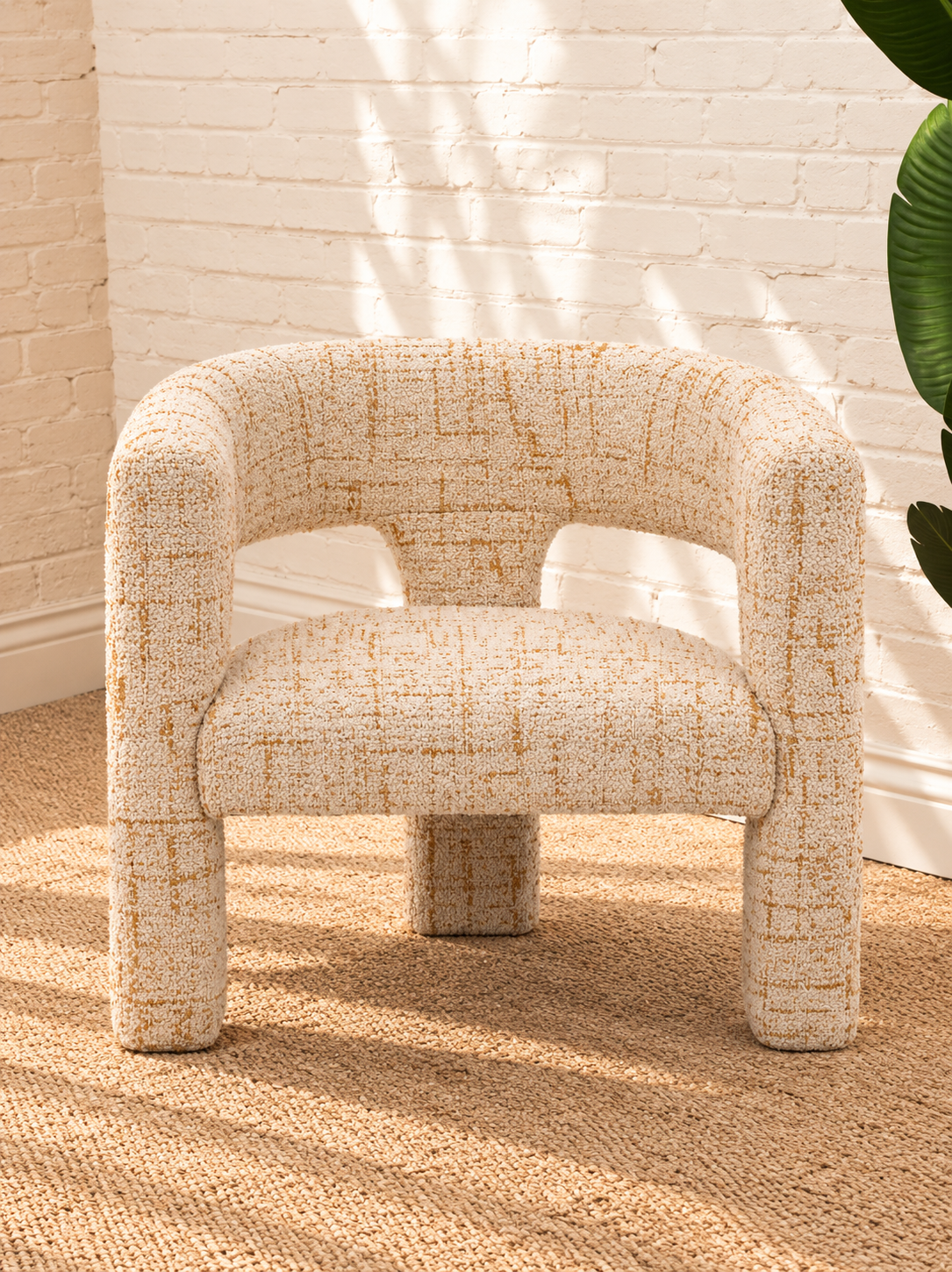 Kristine Accent Chair in Cream Rust