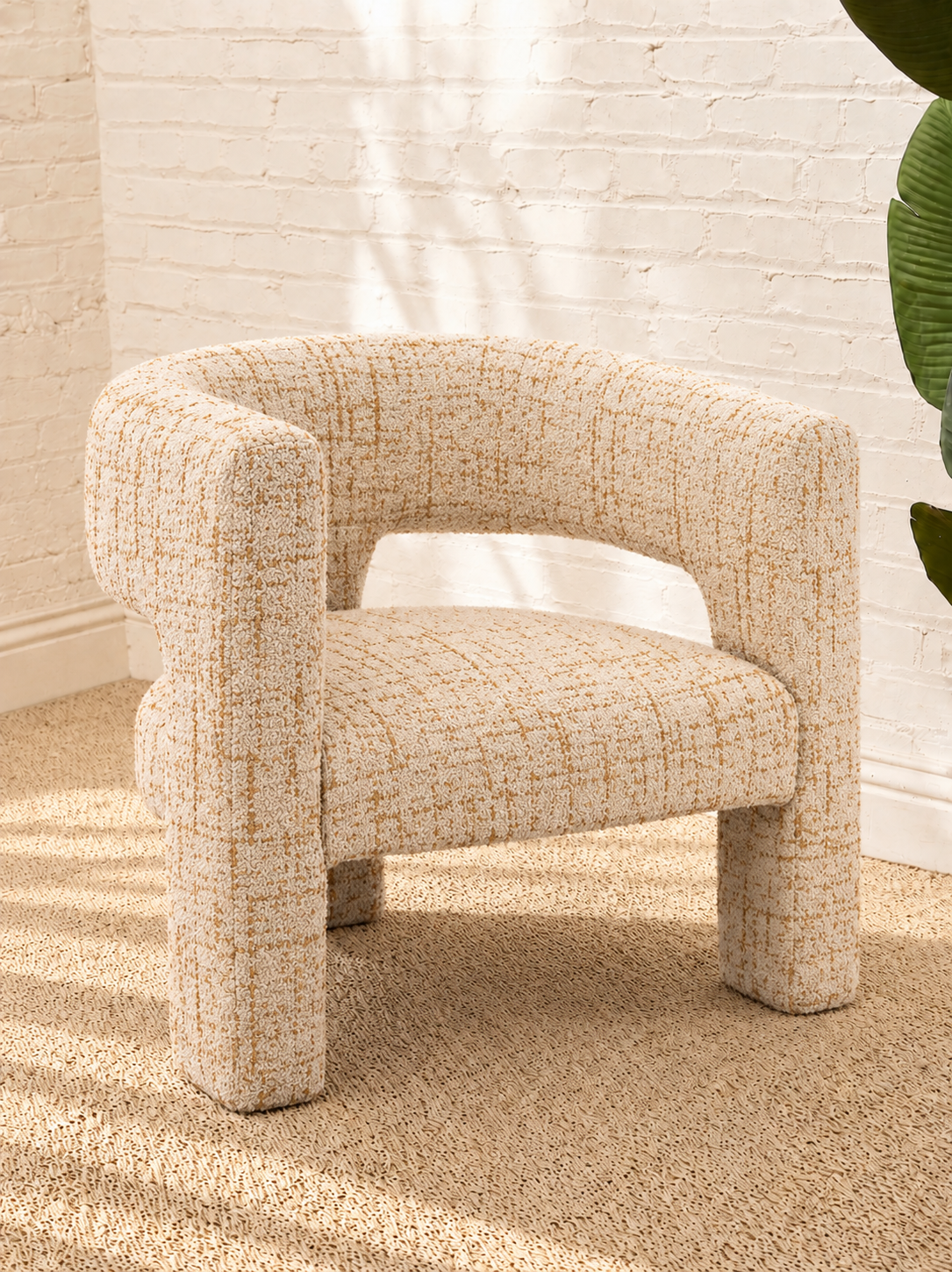 Kristine Accent Chair in Cream Rust