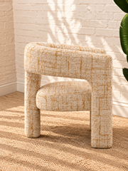Kristine Accent Chair in Cream Rust