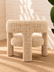 Kristine Accent Chair in Cream Rust