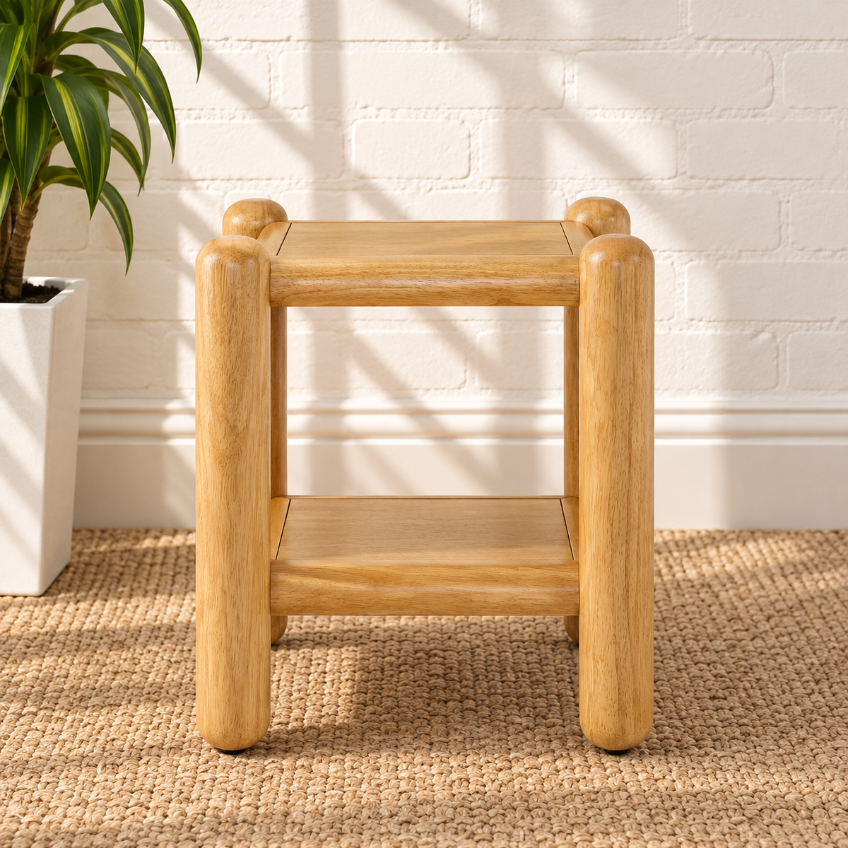 Lena Minimalist Side Table in Natural