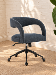 Lennox Swivel Office Chair in Navy