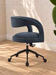 Lennox Swivel Office Chair in Navy