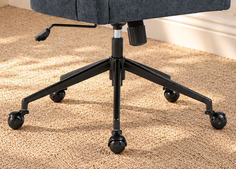 Lennox Swivel Office Chair in Navy