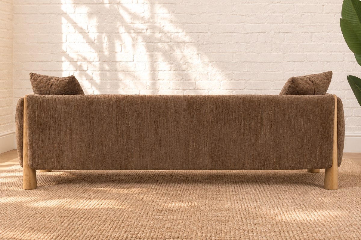 Lexi Upholstered Sofa in Taupe Brown
