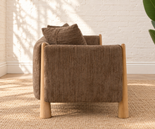 Lexi Upholstered Sofa in Taupe Brown