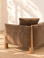 Lexi Upholstered Sofa in Taupe Brown