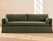 Liana Linen Fabric Sofa in Olive