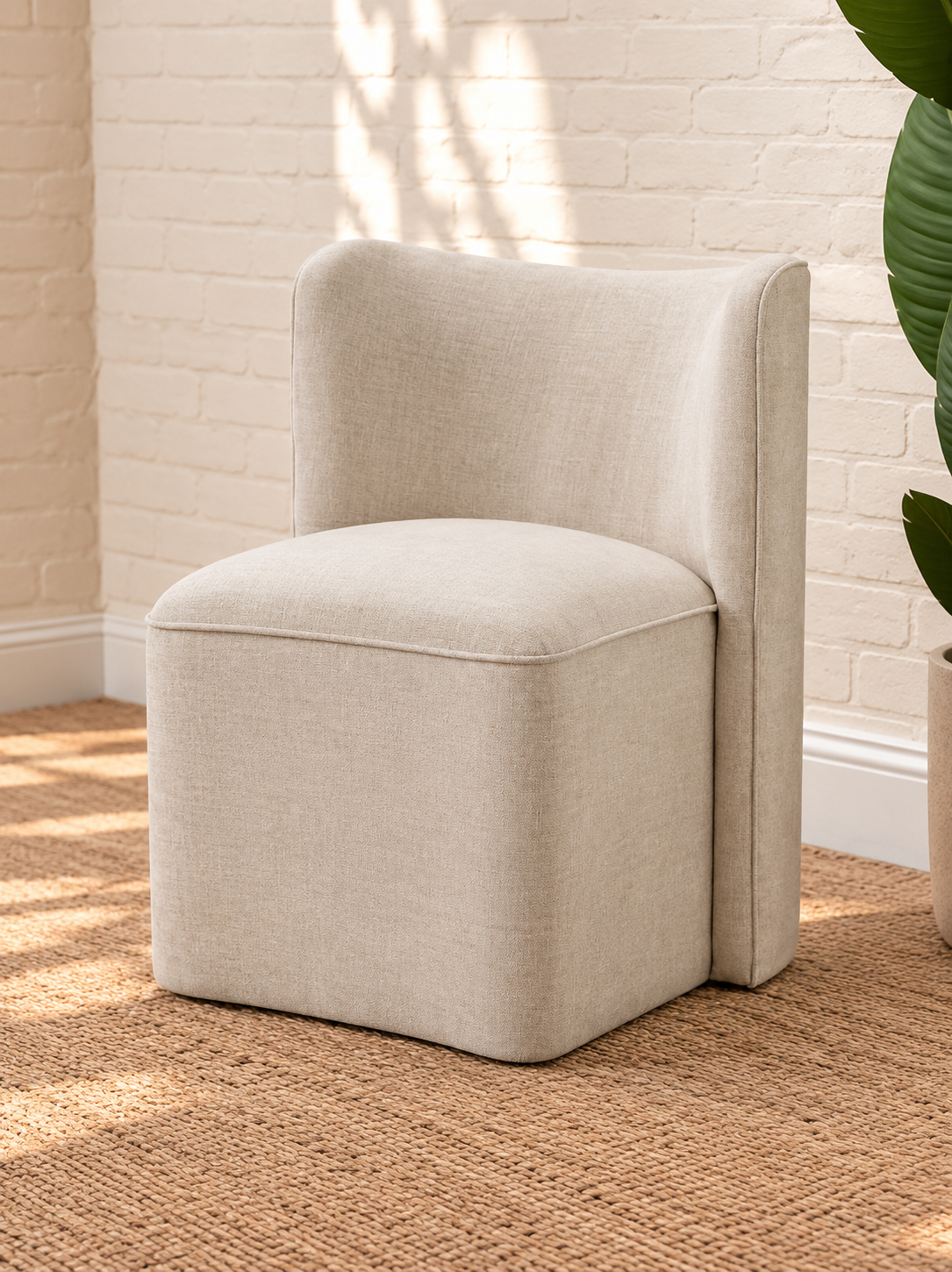 Lizbeth Fabric Accent Chair in Sand