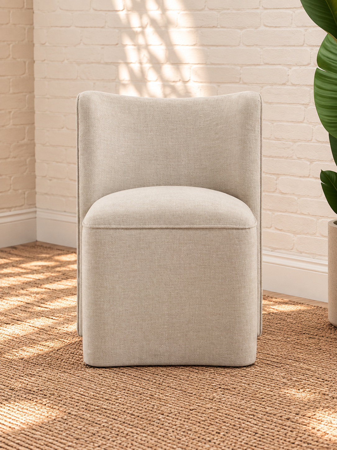Lizbeth Fabric Accent Chair in Sand