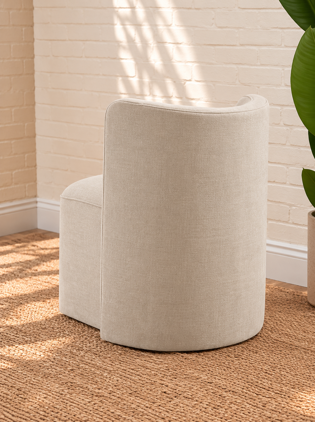 Lizbeth Fabric Accent Chair in Sand