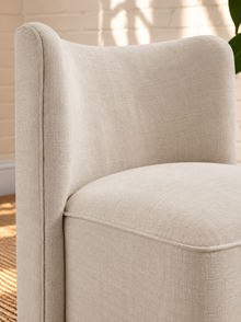 Lizbeth Fabric Accent Chair in Sand