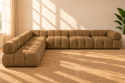 Louisa 6-Piece Sectional Sofa in Camel Brown