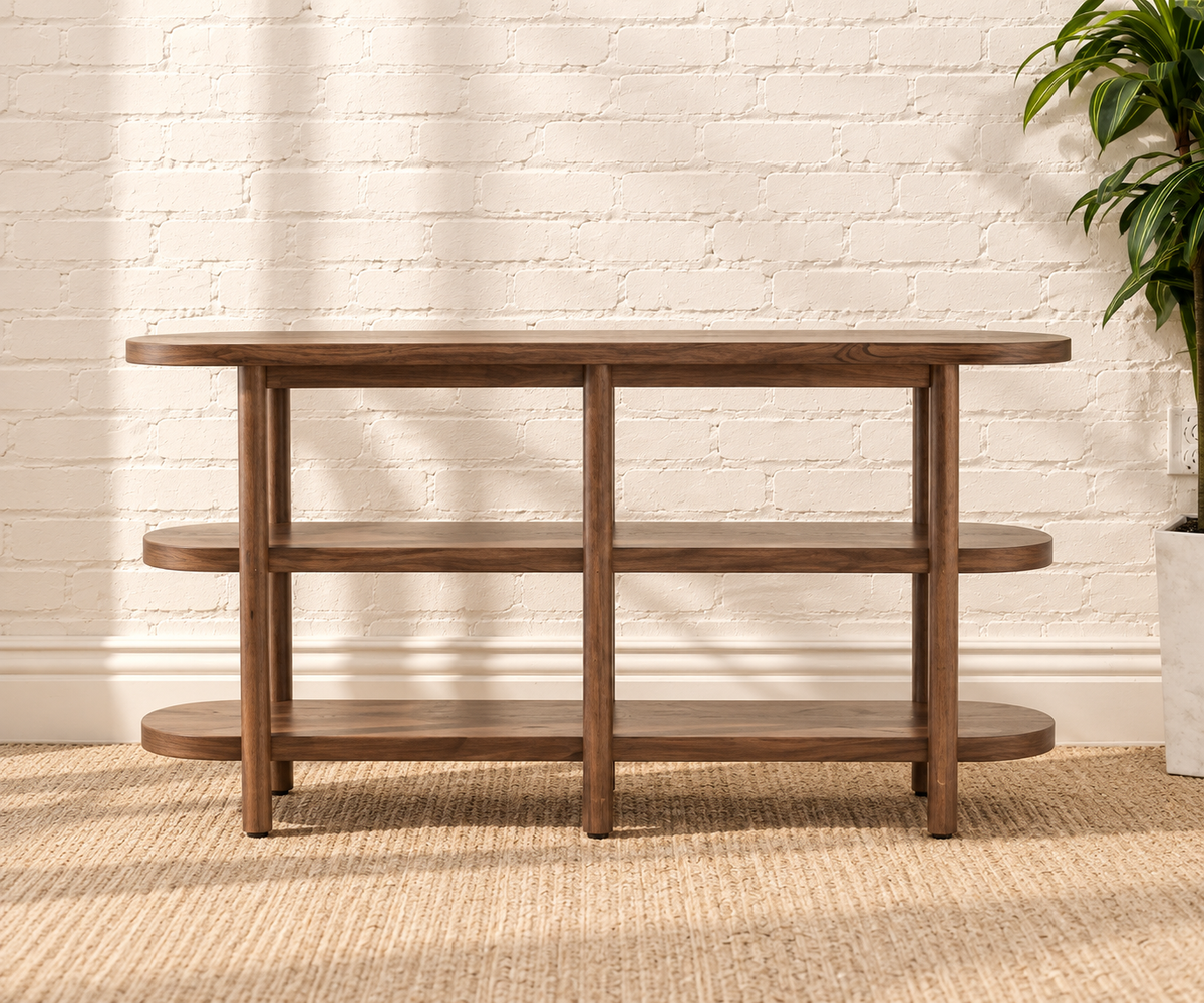 Malie Open Shelves in Dark Walnut