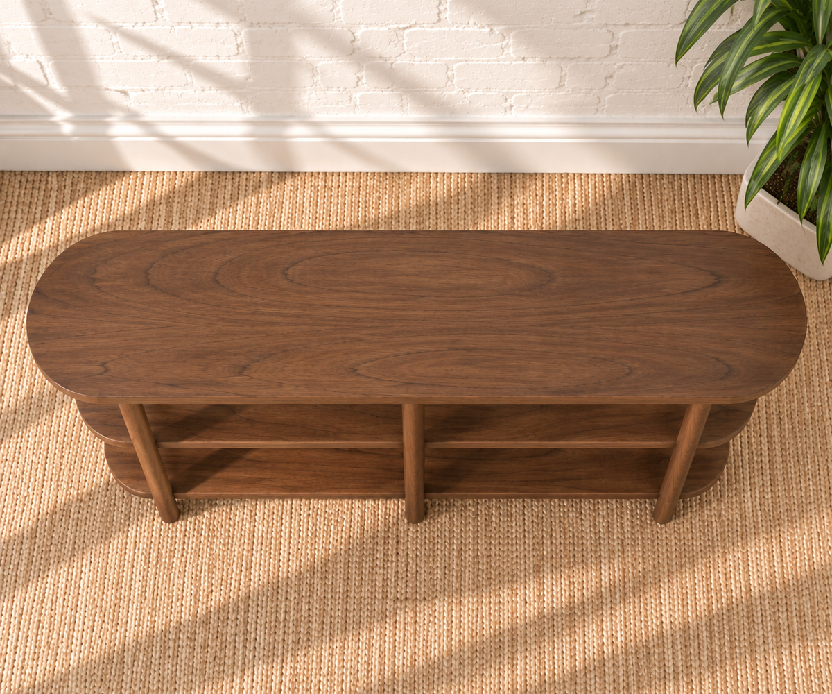 Malie Open Shelves in Dark Walnut