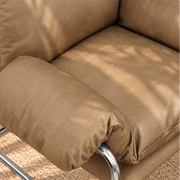 Mara Leather Lounge Chair in Tan