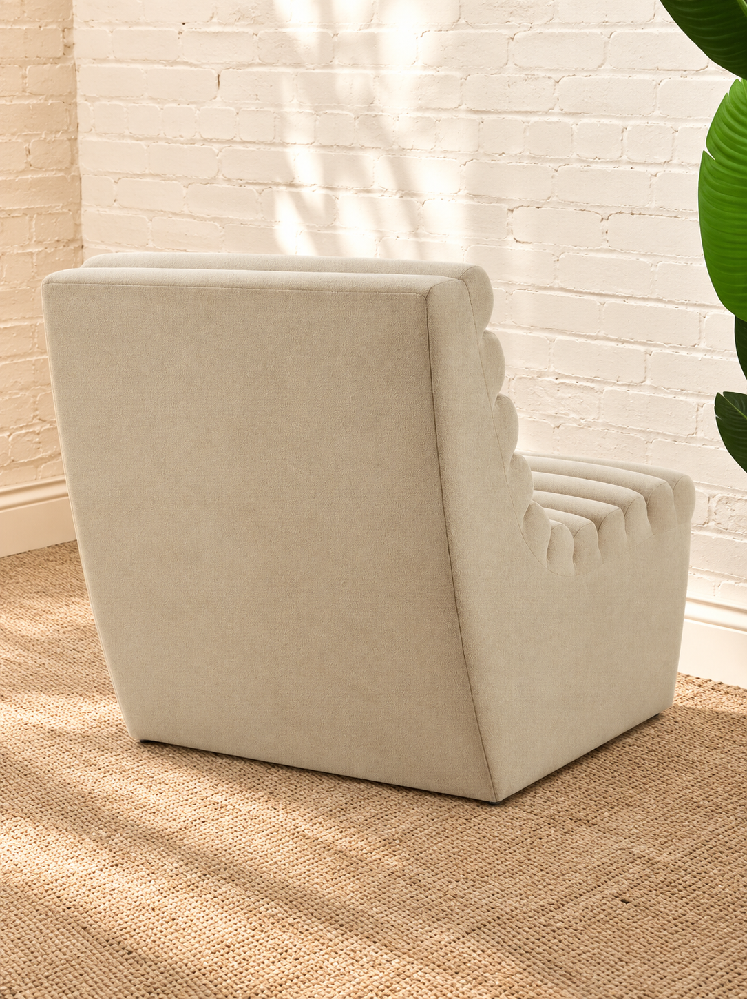 Marlowe Lounge Chair in Cream Beige